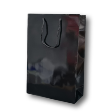 Black Gloss Laminated Paper Carrier 10" + 4" x 14 "