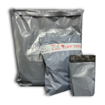 Grey Envelope Mailer Bags 250mm x 350mm + 50mm