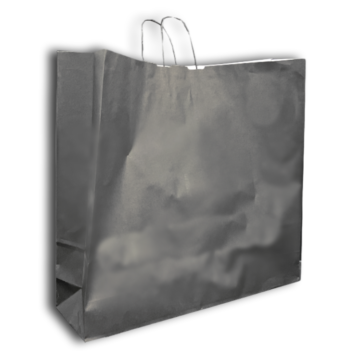 Black Paper Carriers with Twist Handle 540mm + 140mm x 500mm