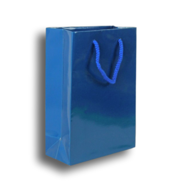 Premium Portrait Blue Gloss Laminated Paper Carrier 6" + 3" x 8.5"