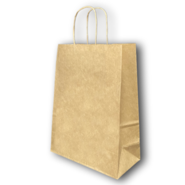 Brown Paper Carriers with Twist Handle 240mm + 110mm x 310mm