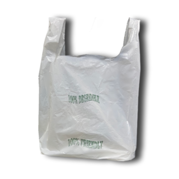 Degradable Medium White Vest Carriers 11" x 17 x 21"